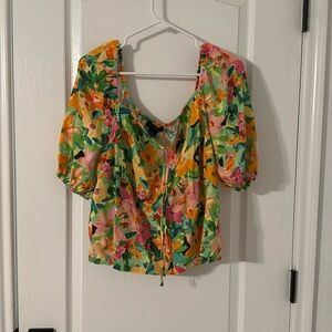 Sanctuary Vibrant Floral Blouse
